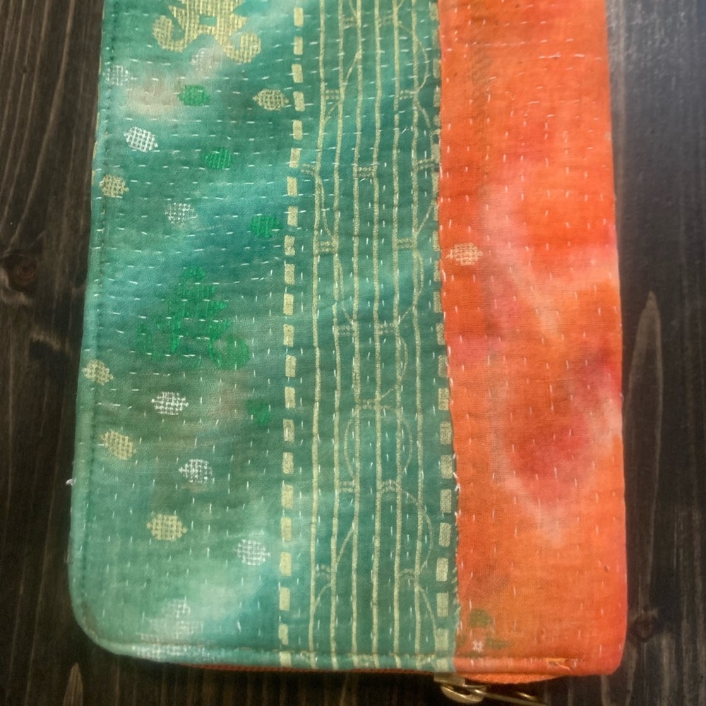 NEW Kantha Clutch w/ Zipper Closure
